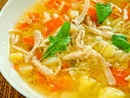 Рецепта Португалска пилешка супа с арпа фиде (паста орзо)